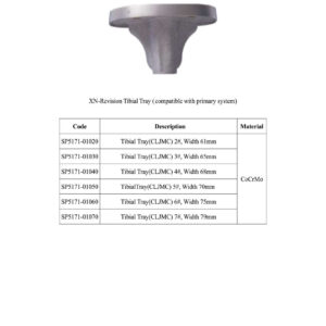 XN-Revision Tibial Tray (Compatible With primary System)