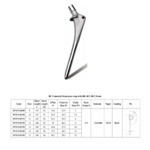 BC Cemented Stem(Same rasp with BB,BC1,BC2 Stem)