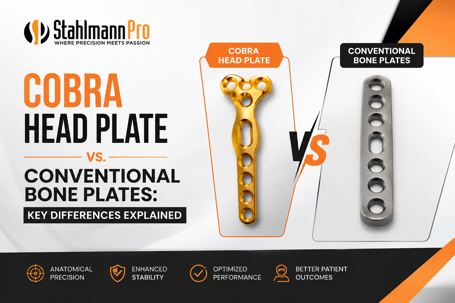 Cobra Head Plate vs. Conventional Bone Plates