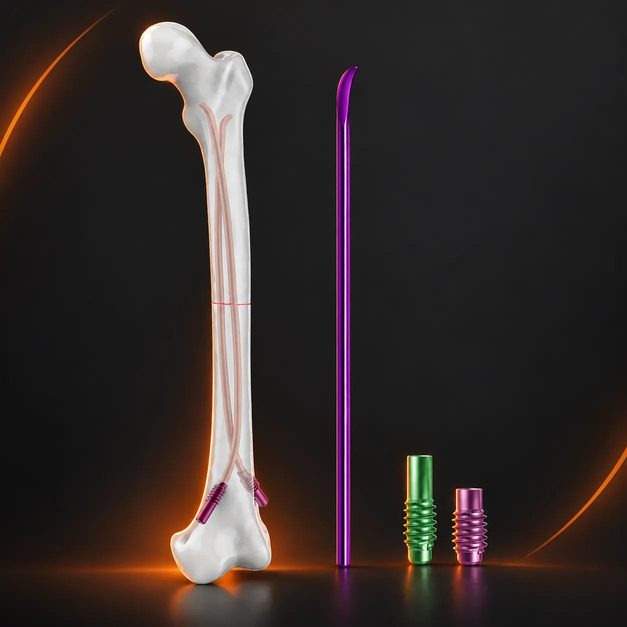 Elastic Nail: 7 Essential Facts About Titanium Elastic Nailing Femur fixation system on charcoal
